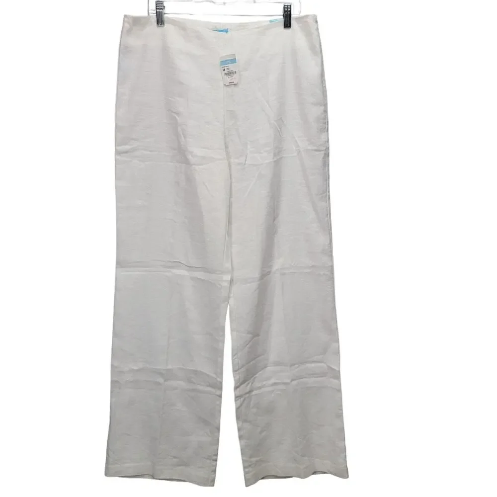J. MCLAUGHLIN CARTER LINEN BLEND PANTS, SIZE 14, NWT $198